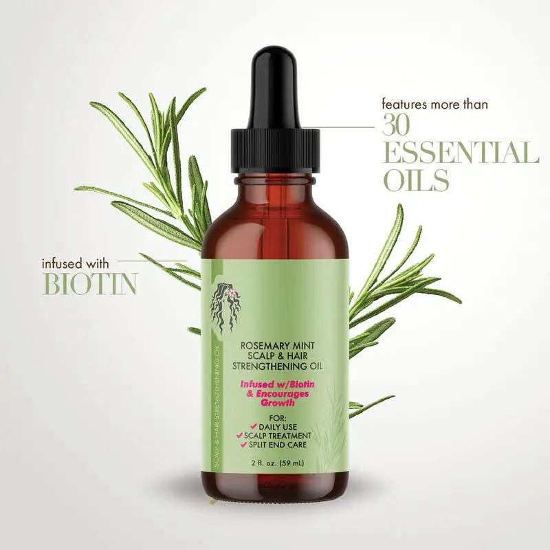 

Hair Growth Esse ntial Oil 1.9oz Rosemary Hair Regrowth Oil Natural Mint Growing Product Anti Hair Loss Cosmetics Thickness Oil