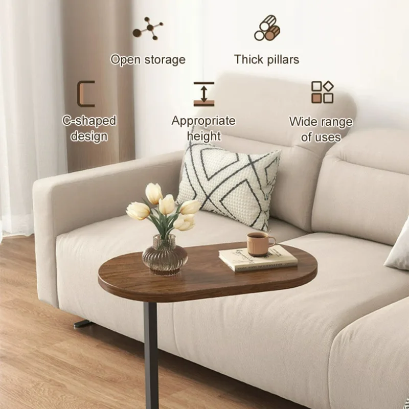 Household Simple coffee table C-type design Sofa movable coffee table
