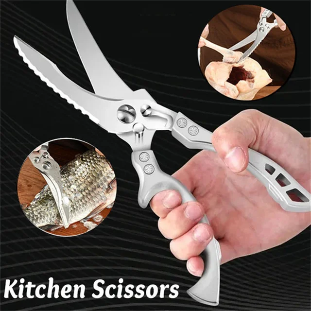 Stainless Steel Poultry Shears - Heavy Duty Kitchen Scissors For Cutting Chicken, Fish Bones & More - View #5