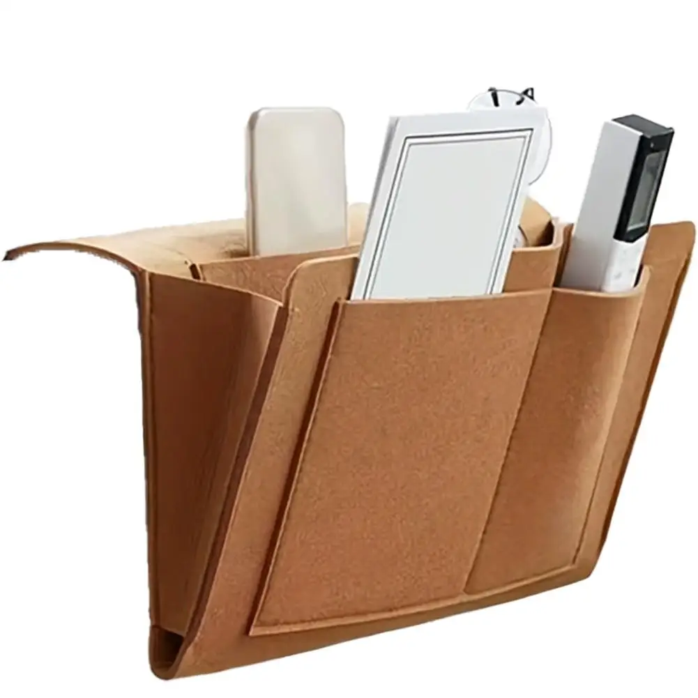 Aufbewahrungstasche aus Filz für Schlafsaal, Bett, Sofa, Schlafzimmer, Teppich, zur Aufbewahrung von CDs, Zeitschriften, Schreibwaren, Notizblöcken, Mobiltelefonen und Kleinigkeiten – Detail 1
