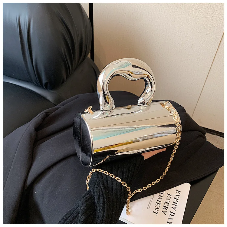 حقيبة كتف صغيرة متقاطعة مع الجسم للنساء ، حقائب يد نسائية ، قابض عصري ، صندوق ذهبي ، محفظة مسائية ، براثن حفلات ، أسطوانة ، 14 S80e4c29cb3644efebb205fe0252e14abs