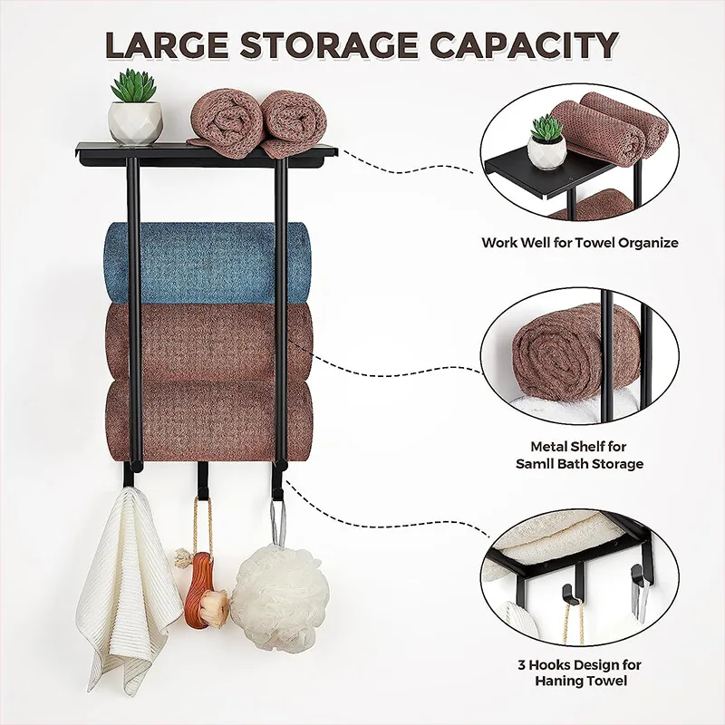 Bathroom Storage Towel Rack, Bathroom Accessories, Towel Holder, Hot Sale