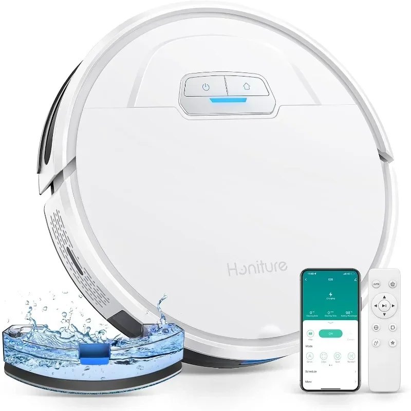 

HONITURE Robot Vacuum and Mop Combo, 4000pa Strong Suction, G20 Robot Vacuum Cleaner with Self-Charging, 150Mins Max