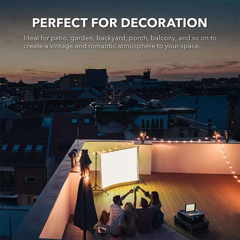 orange string lights 25/30FT Patio String Light Outdoor Fairy Garland String Light G40 LED Vintage Decorative Wedding Outdoor Party Backyard Garden pink fairy lights String Lights