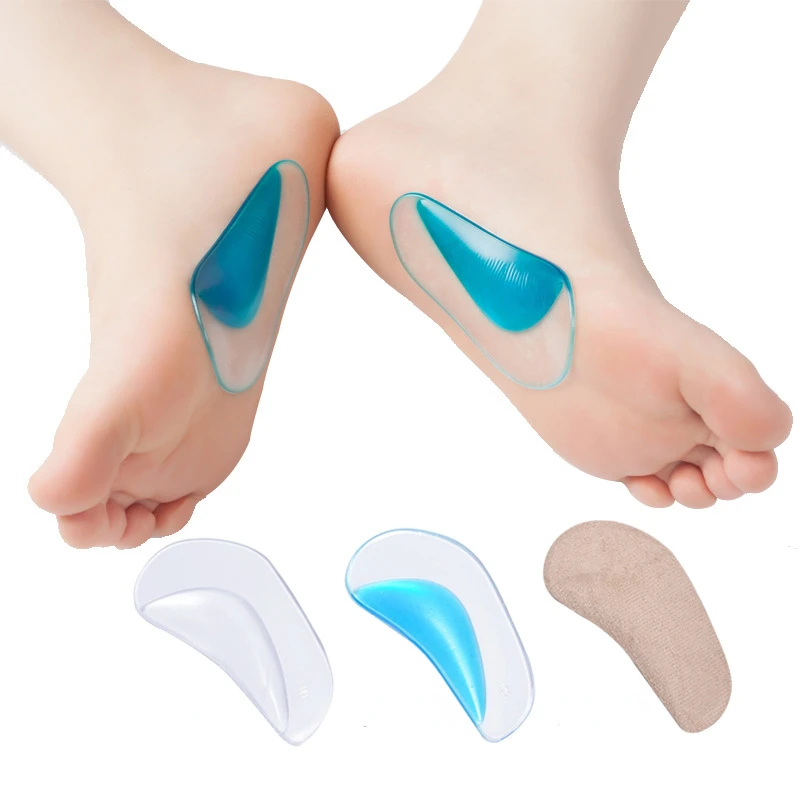 

4Pcs=2Pairs Insoles Orthotic Professional Arch Support Flat Foot Flatfoot Corrector Shoe Cushion Insert Silicone Gel Orthopedic