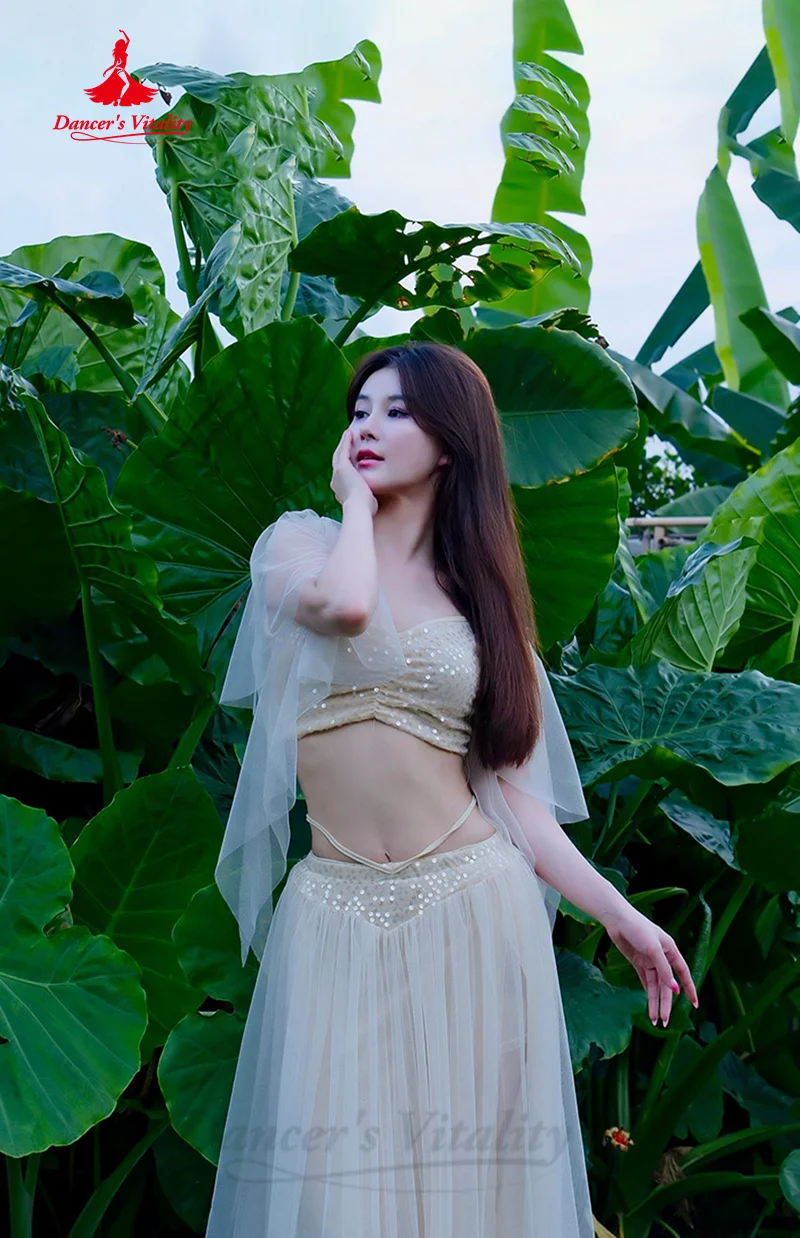 BellyDance Practice Clothes for Women Advanced Sequin Mesh Set Belly Dancer Training Professional Clothing Oriental Dance Outfit S80e4f876e7ad40ef8bc90c948f54575eY