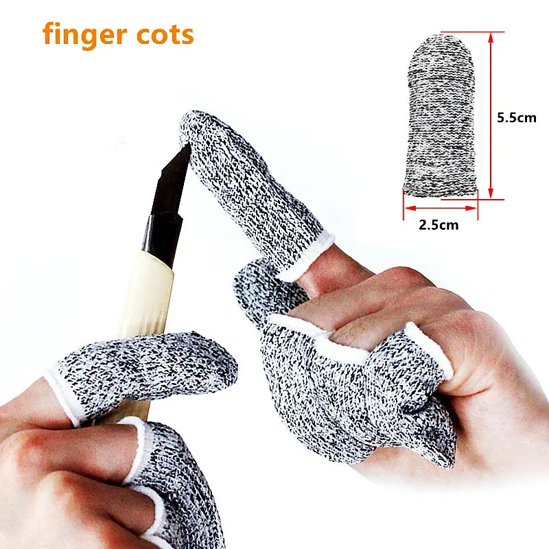 Anti-Cut Finger Cover Finger Protector Sleeve Level 5 High-strength Safety Anti Cut Fingertip Gloves Kitchen Tools finger protector finger guard