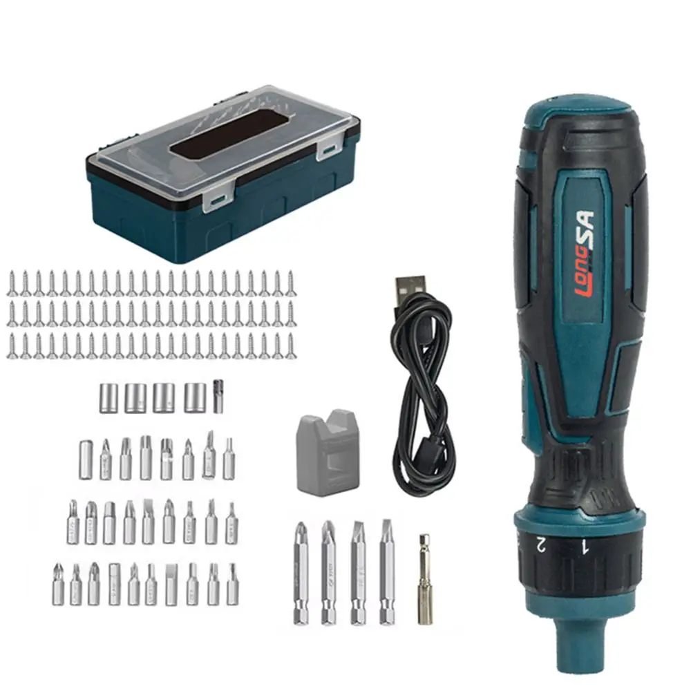 

11PCS 200r/min Household Ratchet Screwdriver Cordless Electric Screwdriver 3.6V 1300mAh Li-ion Battery Rechargeable Manual Mini