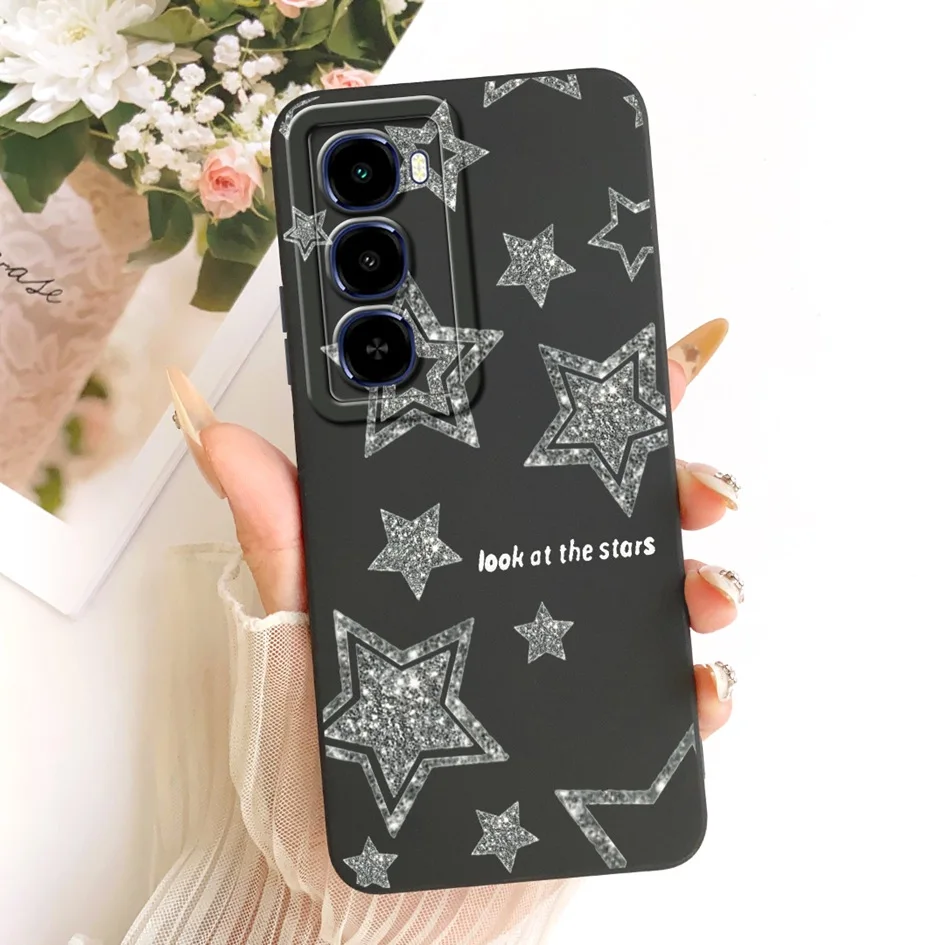 Stylish Flower Soft Liquid Silicone Phone Case Cover