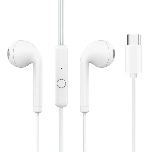 3.5mm Type-C In-Ear Wired Earphone With Microphone Headphone Headset Sports Stereo Earbuds