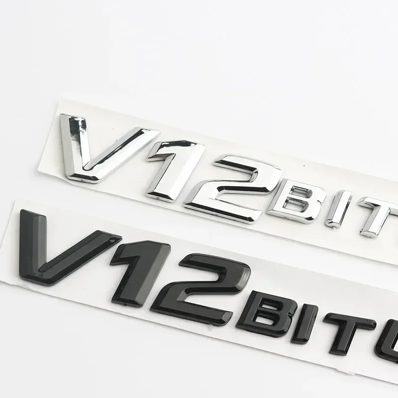 3D 크롬 블랙 V8 V12 BITURBO 레터링 펜더 엠블럼 배지 스티커 메르세데스 벤츠 AMG 로고 E63 CL63 CLS63 G63 ML63 S63 SL63