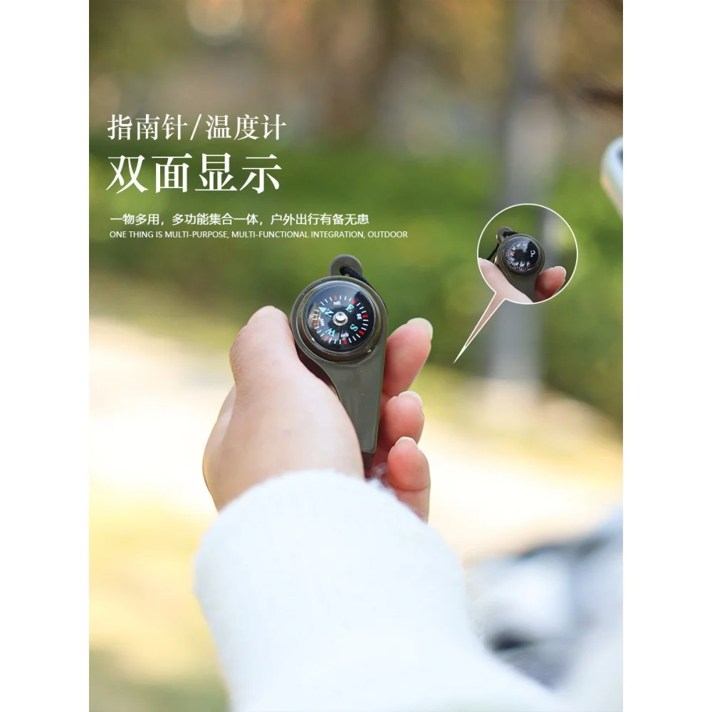 Compass thermometer three in one whistle life-saving multifunctional whistle referee coach field emergency
