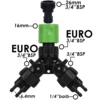 KESLA Tap Adapter Connector Drip Irrigation System 2-Way 4-Way Splitter EURO USA 3/4'' to 1/4'' Pipe for Garden Watering Hose 5