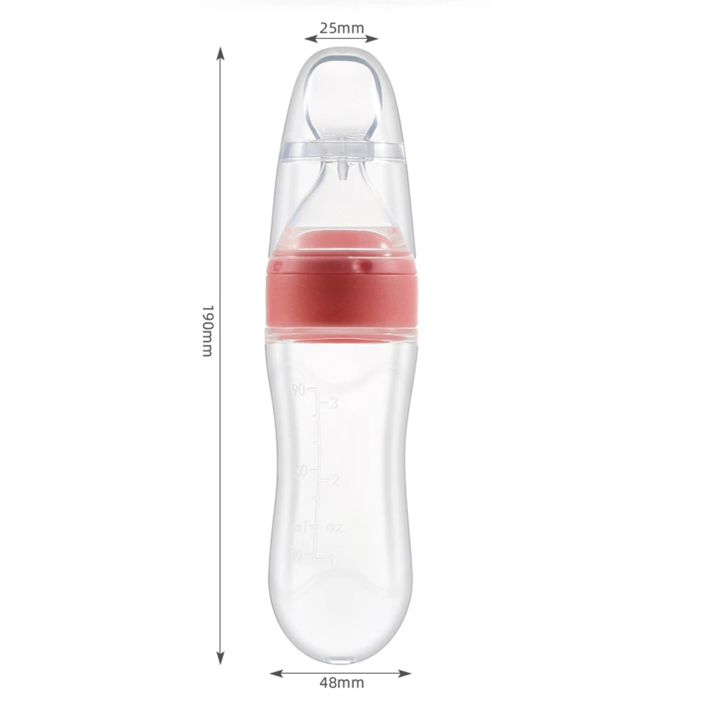 Fruit Feeder Pacifier 1PC 90ML Baby Self Feeding Food Feeder Teething Relief Squeeze Food Dispensing Spoon