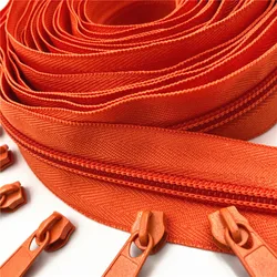 Multi - Length Nylon Zippers in 20 Vibrant Colors with Sliders for DIY Sewing and Clothing Accessories (Orange 157)