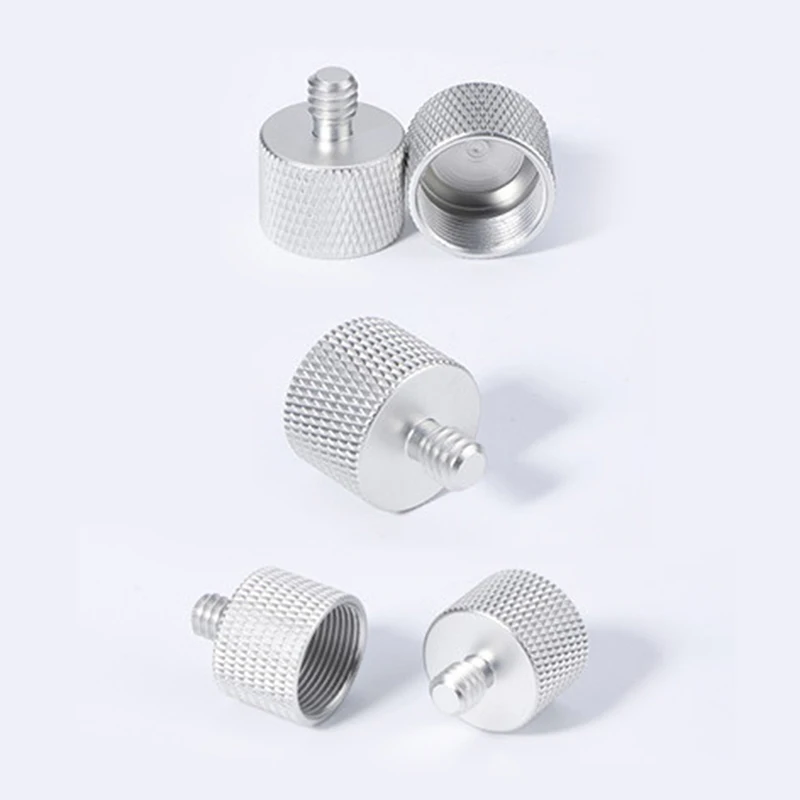 Metal Microphone Stand Adapters 5/8 To 1/4 Mic Conversion Screw Tripod Flash Bracket Photography Accessories