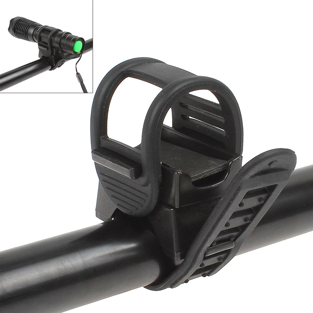 Universal Bicycle Flashlight Holder Mount 360 Degree Adjustable Rubber Straps Bike LED Flashlight Torch Clamp Clip Bracket bicycle flashlight holder