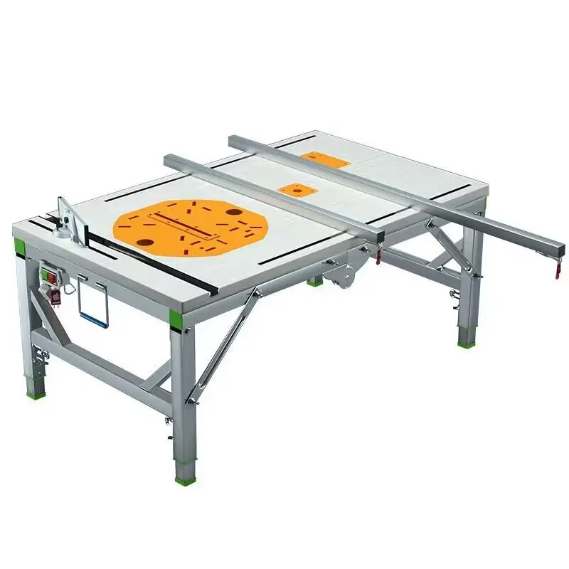 DIY Folding Multifunctional Woodworking Workbench Saw Table Portable Folding Lifting Saw Table Decoration