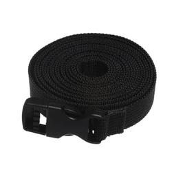 Durable Black Nylon Cargo Tie-Down Strap with Cam Buckle for Travel and Outdoor Use (300cm)