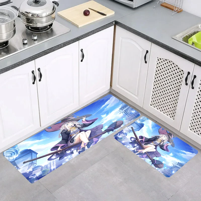 

Carpets Anime The Witch's Journey Carpet Entrance of House Aesthetic Room Decoration Home Kitchen Mat Rugs Balcony Foot Rug Door