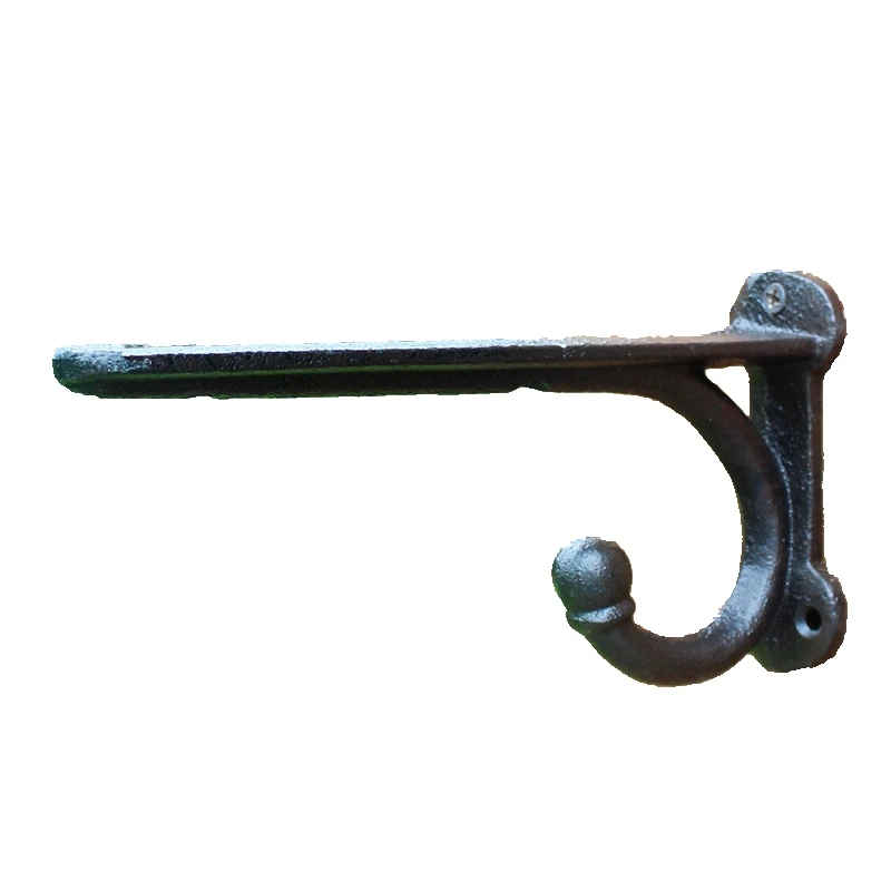 Suporte de parede de ferro fundido artesanal para prateleira