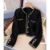 Cropped Black Tweed Jacket Women Vintage Suit Quilted Coat Winter Short Blazer Ladies Korean Elegant Thick Outerwear Tops