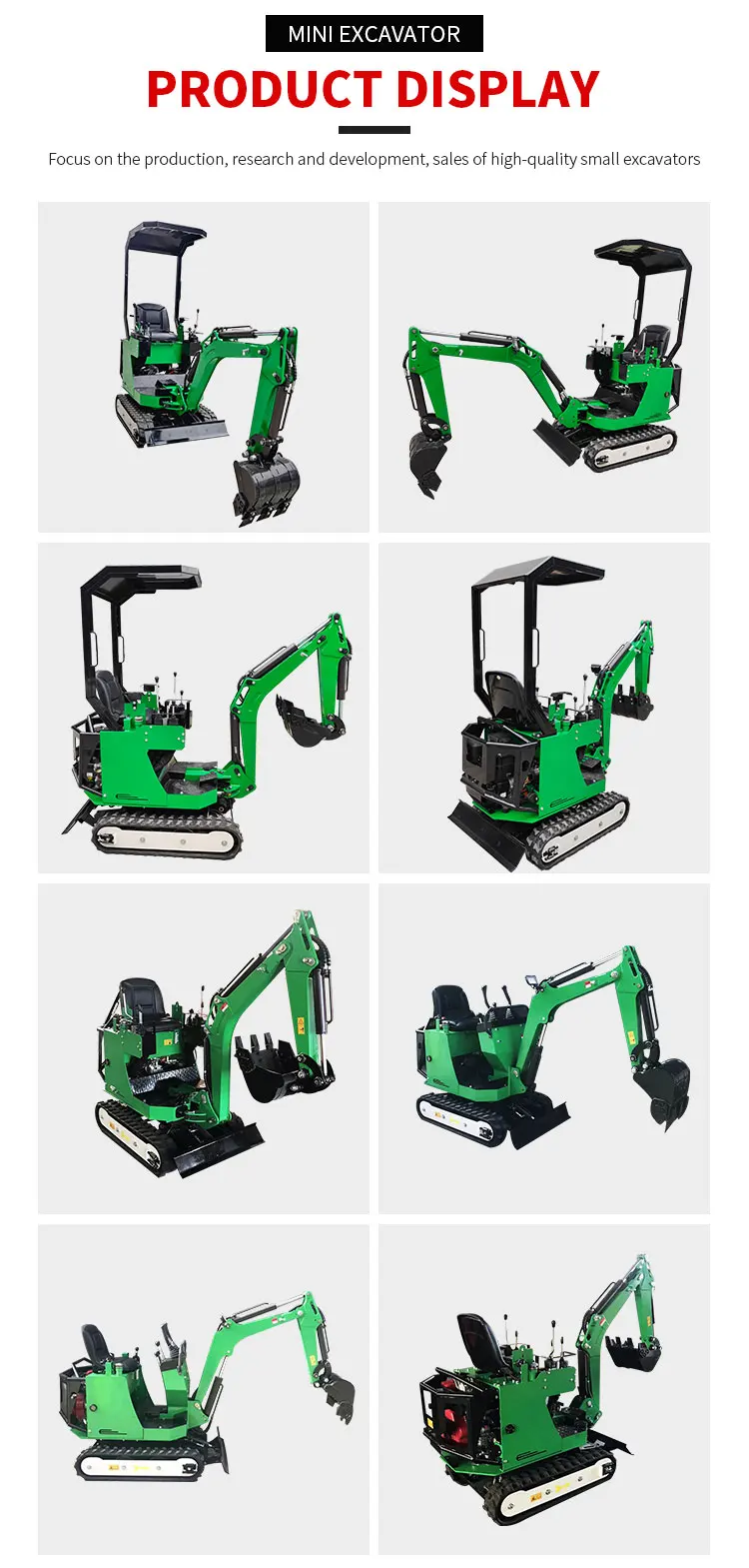 1,0 Tonnen Mini-Bagger mit Hydraulikmotor, Mini-Lenk-Bagger mit 0,21m Schaufelkapazität und 2 Jahren Garantie zum Verkauf – Detail 5