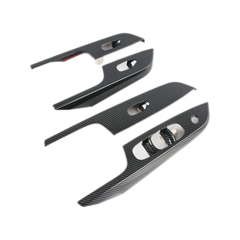 

Для Nissan Navara NP300 2016-2021, автомобильная панель из углеродного волокна, переключатель оконного стекла Gl, панель, крышка, отделка, стикер, аксессуары