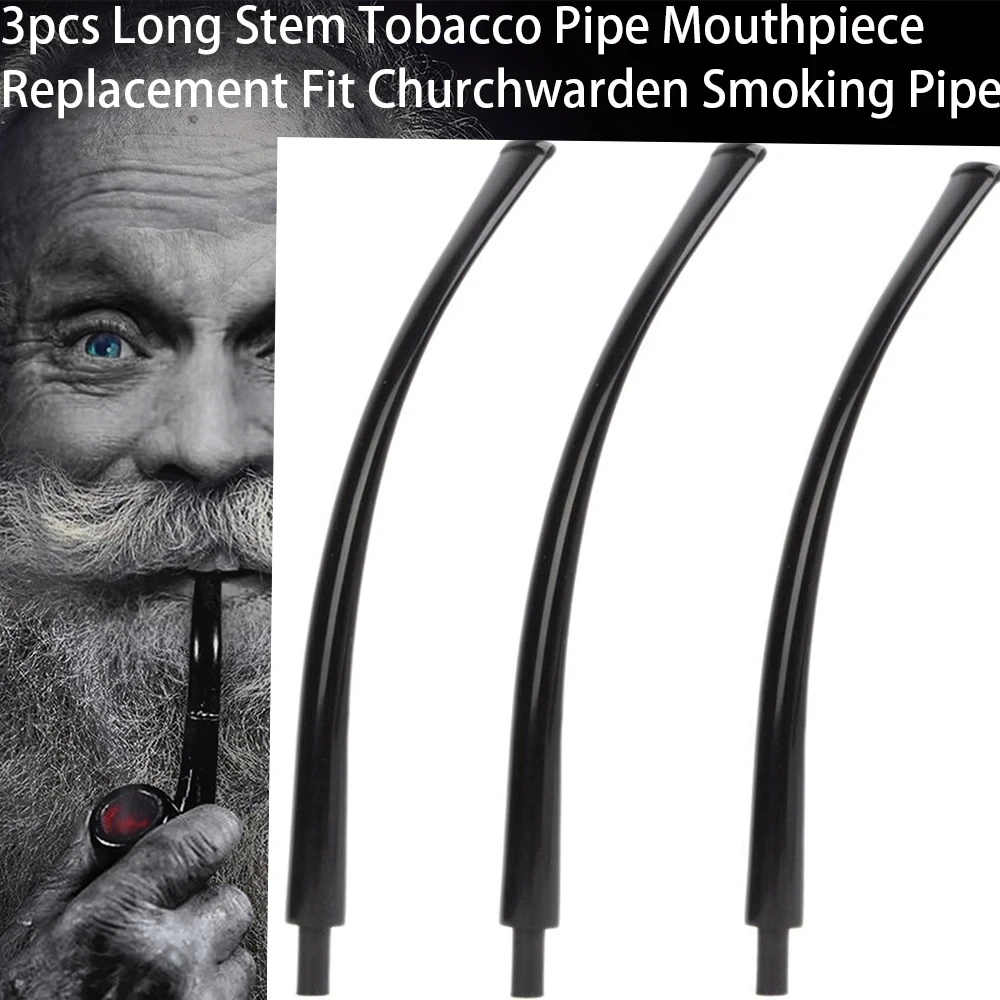 3pcs 190mm Long Acrylic mouthpieces Stem For Tobacco Smoking Pipe For 3mm Filter ï¼ŒOuter diameter 14mm, inner diameter 7.3mm