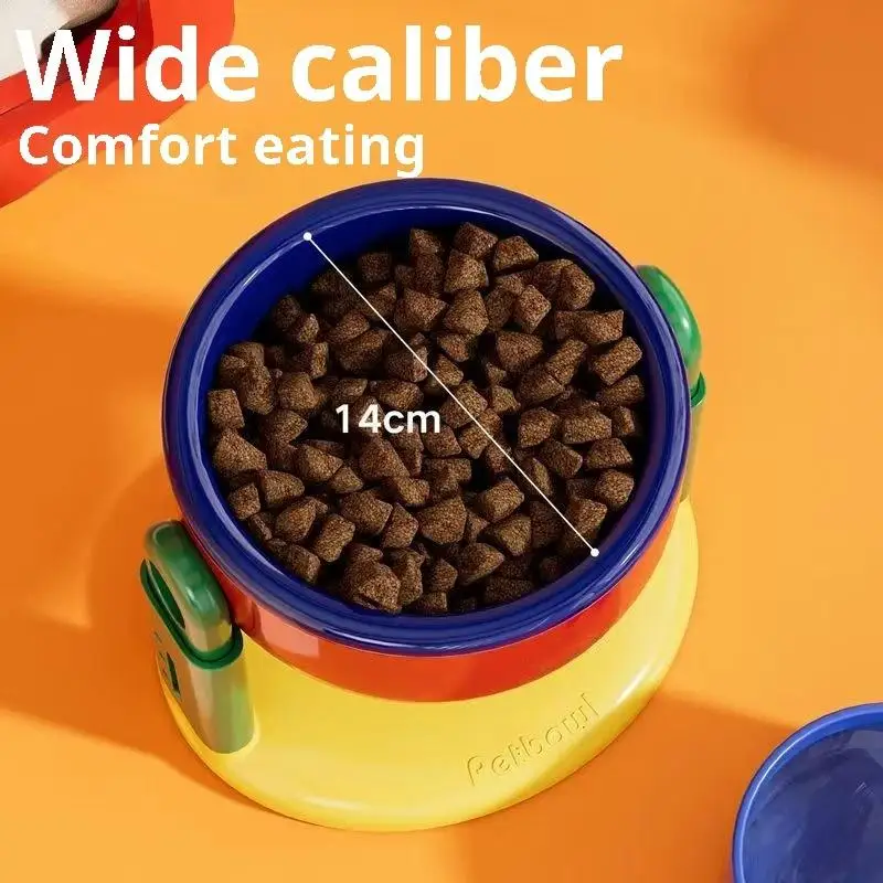 Pet Feeder Slow Feed Bowls Double Bowls Foldable with 3 Adjustable Height Suitable for Pets of Different Heights Water Feeding 6