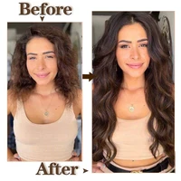 Extensions de cheveux à clipser, cheveux humains naturels, couleur naturelle # 4 extensions de cheveux à clipser brun chocolat, 8 pièces, couleur noire naturelle, 24 pouces 6
