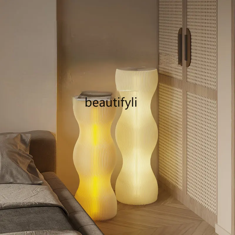 yj-Cylindrical-Display-Cabinet-Shelf-Lighting-Display-Shelf-Decoration ...