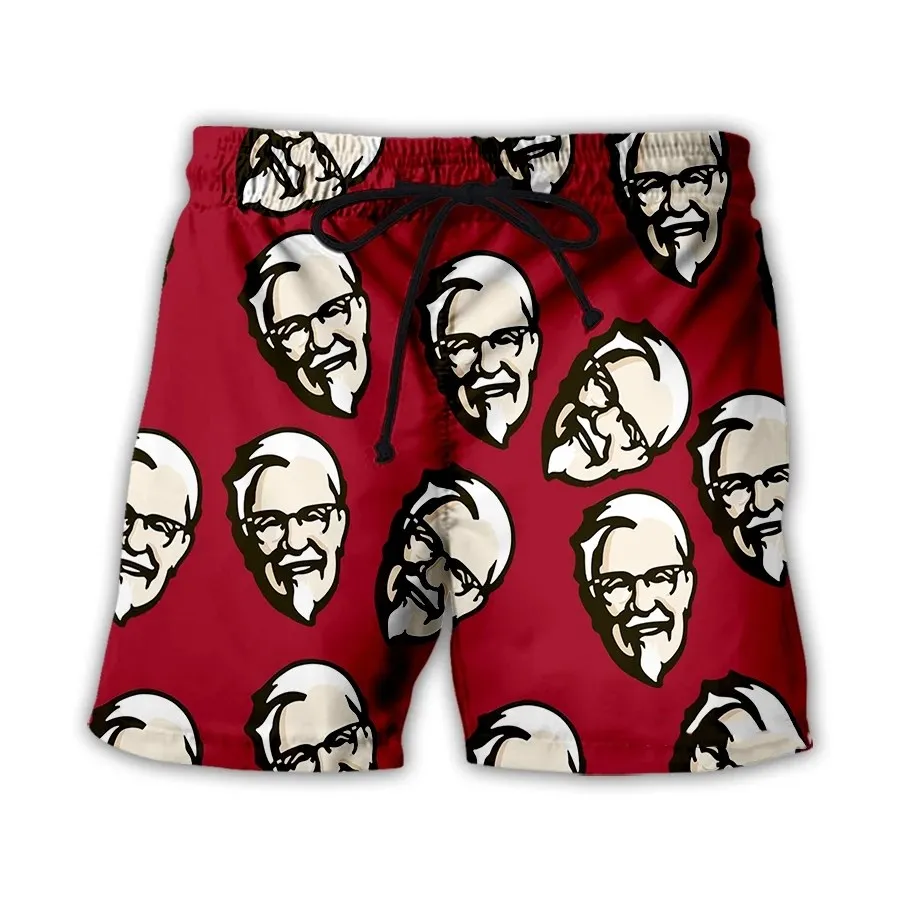 New Summer 3D Print KFC Beach Causal Clothing Fashion Men Women Shorts Plus Size S-7XL Streetwear Kids Pants Cargo  Tiki