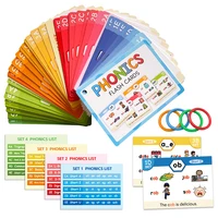 Kids Phonics Learning Flash Cads Educational Toys Teacher Teaching Aids Montessori English Words Training Vocabulary Building 2