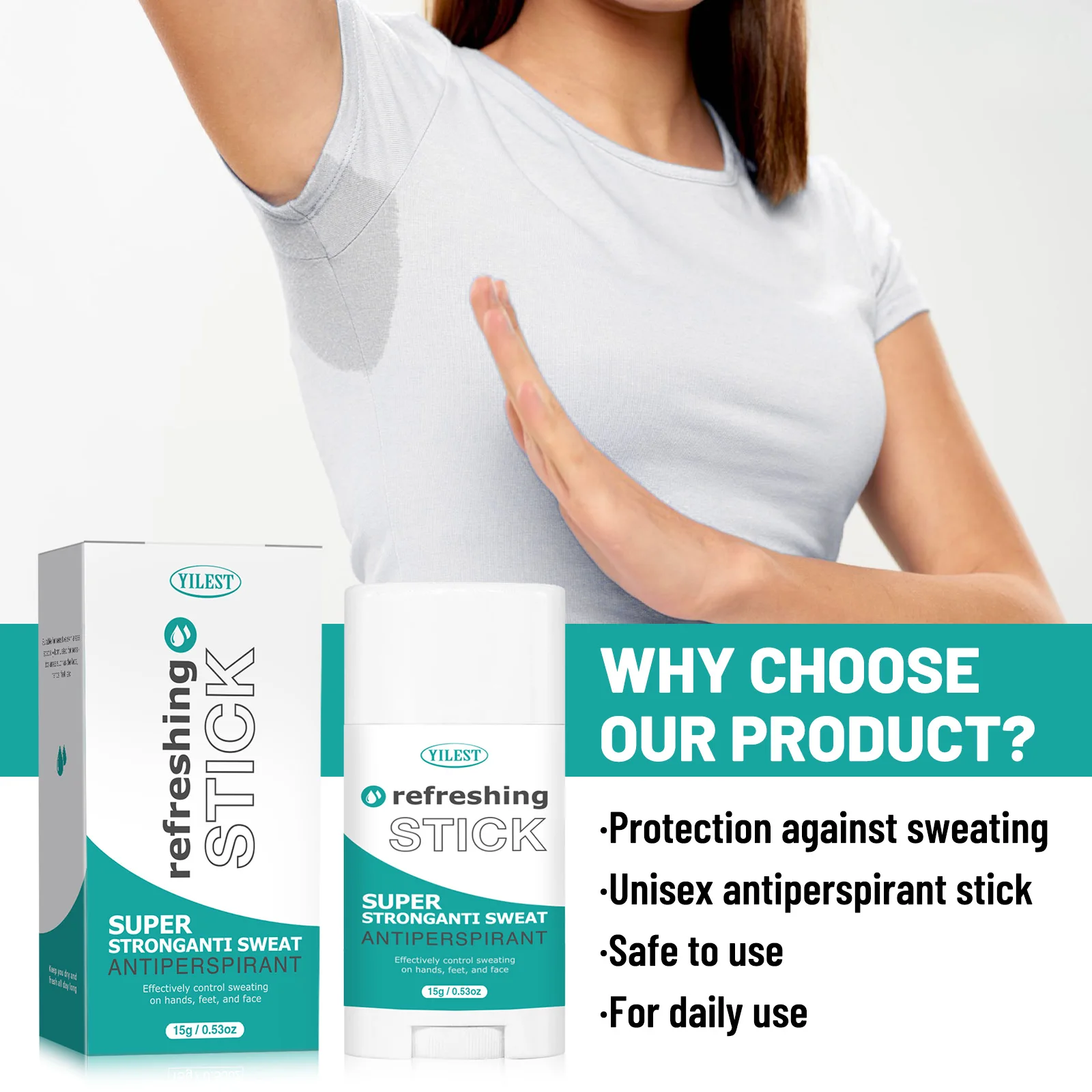 Super Strong Antiperspirant Stick For Hands Feet And Face_voghion.com