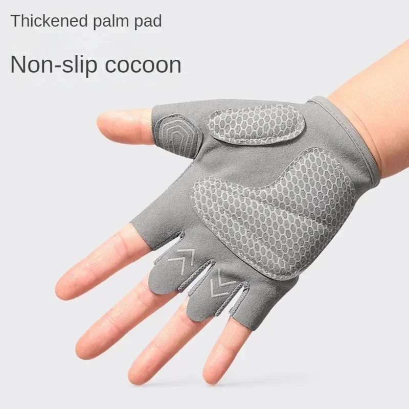 Gym Fitness Heavyweight Training Half Finger Non-Slip Gloves Men women Body Building Gloves Wrist Support Weightlifting Sports