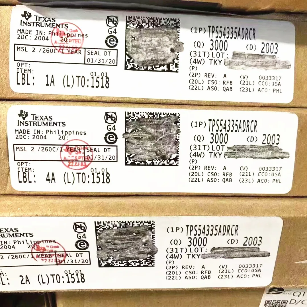 

10 шт./партия TPS54335ADRCR VSON-10 MARKING;54335A импульсный регулятор напряжения 4,5vto28vinp, 3A, синхронизированный понижающий преобразователь