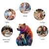 Bears Creative Wooden Puzzle, Uniquely Irregular Animal Shaped Wooden Toys, Creative Handmade Decorations, Holiday Gifts 4