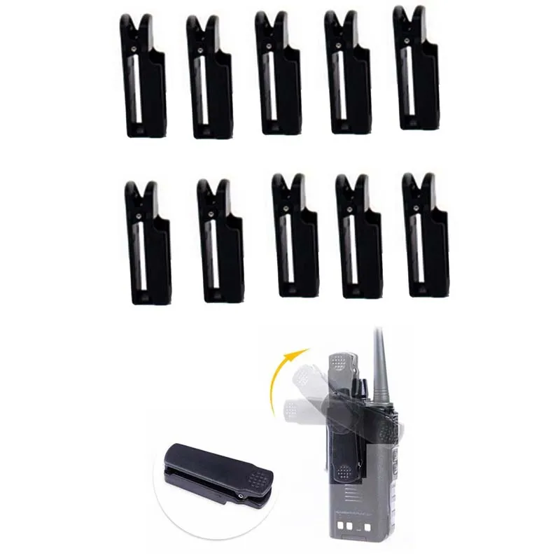 10PCS Baofeng CLIP-14 Belt Clip Walkie Talkie Back Clip for UV-XR A-58 UV-9R Plus GT-3WP UV-5S BF-9700 Two Way Radio Belt Clip 10pcs original baofeng uv 9r plus pro waterproof shoulder ptt mic speaker microphone for uv xr bf 9700 uv s22 pro walkie talkie