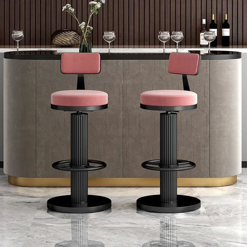 Taburetes de Bar de oficina de maquillaje, accesorios de recepción de lujo, sillas de Bar, tocador dorado alto, juegos de muebles de jardín LJX35XP