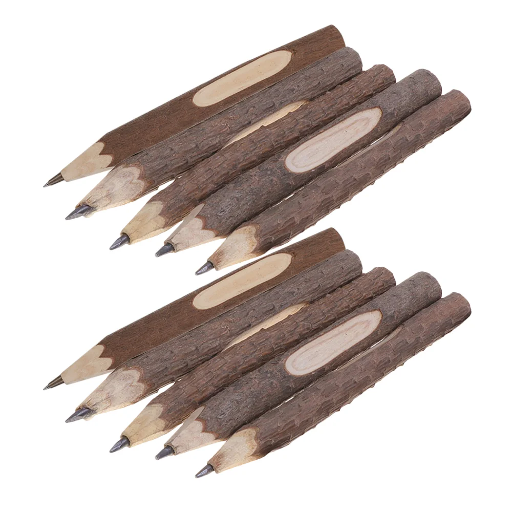 15 Matite Di Legno Naturale A Forma Di Ramo – Corteccia Vera, 13 Cm, Per Bambini, Ufficio E Regali