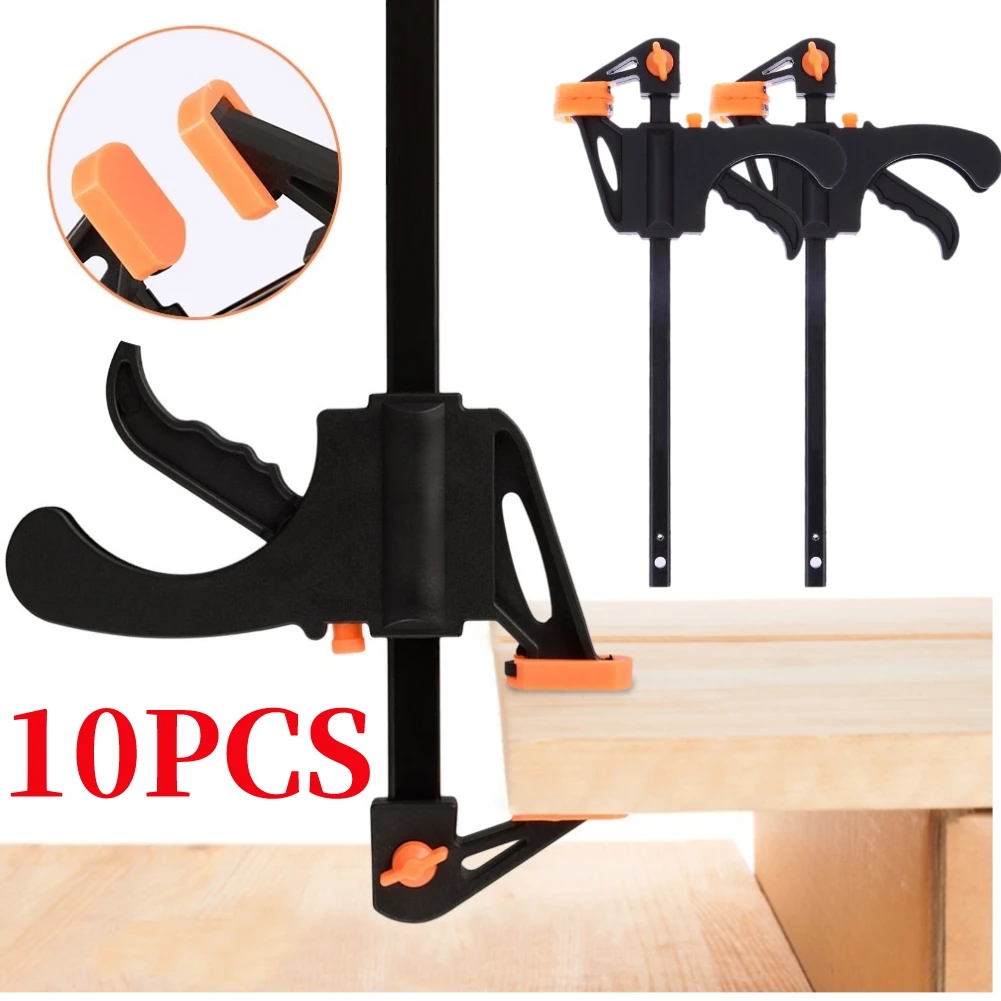 F 타입 목공 클램프, 헤비 듀티 퀵 그립 클램프, 래칫 릴리스, 휴대용 실용적인 편리한 내구성 DIY 수공구, 4 인치 