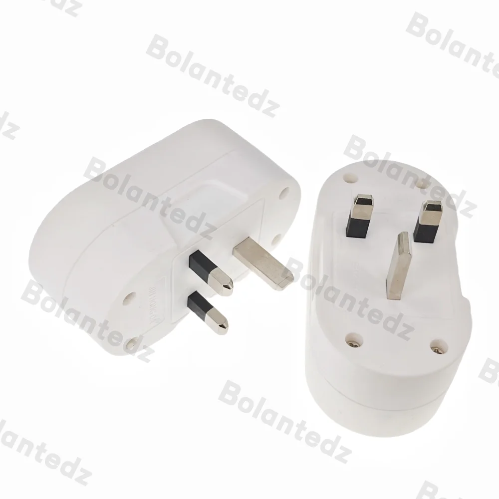 Universal European to UK Plug Adapter - EU to UK Electrical Power Converter