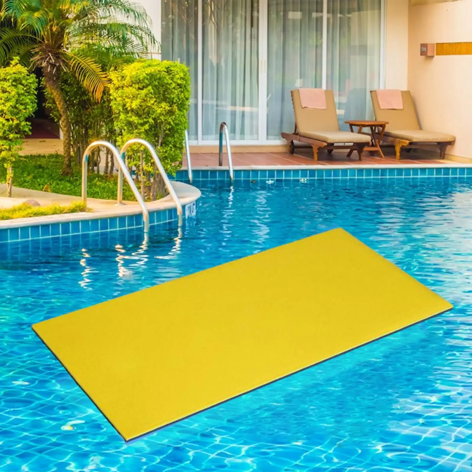 Water Floating Mat, Float Mat Bed, Comfortable Float Blanket Summer 2 Layers Floating Pad Drifting Mattress for Swimming Pool