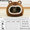 Winter Cat Bed Warm Pet House Soft Long Plush Kitten Lounger Cushion Small Dogs Tent Cave Beds For Cozy Cat House Mat Supplies 5