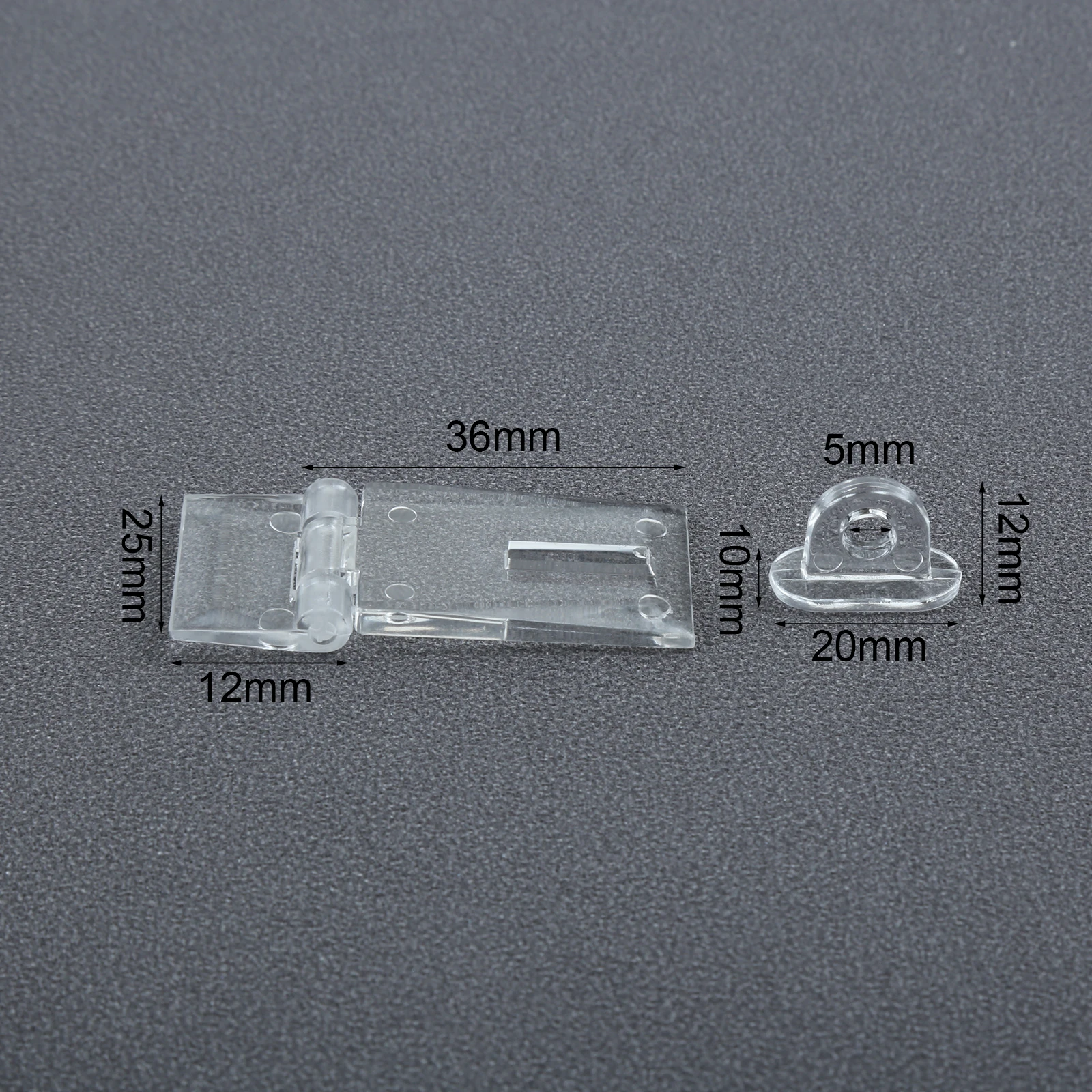 5 Set Acrylic Mini Hinge Hasp for Mini Doors Jewelry Box Plastic Hasp Buckle Box Clear Hinge Latch Lock Latch Buckles