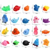 10Pcs Cute Animals Swimming Water Toys For Children Soft Rubber Float Squeeze Sound Squeaky Bathing Toy For Baby Bath Toys Gift 6