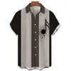 Hawaiian Men's Casual Shirt, Beach Short Sleeve 3D Musical Instrument Print Lapel, Single Button, New Summer 2024 6