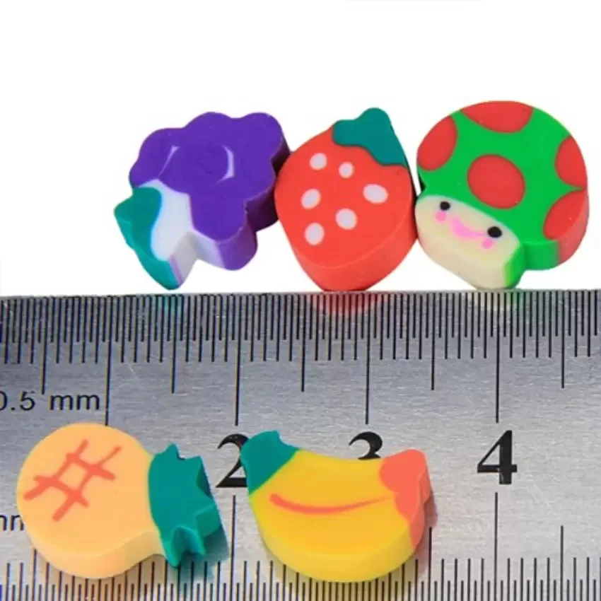 Pencil Eraser Eraser Pen Plasticine Eraser Eraser Refillable Pen Biscuit Eraser Kneadable Eraser Retractable Eraser 100 Pcs Cute Fruit Cuisine Shape Rubber Eraser Student Learning Stationery for Child Creative Gift Kids Eraser Novelty Erasers