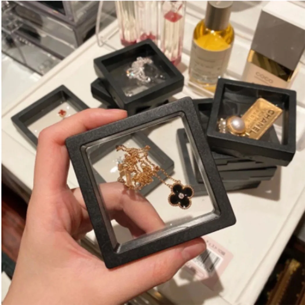 Transparent Anti Oxidation Jewelry Suspension Box PE Film Display Box Jewelry Ring Bracelet Necklace Storage